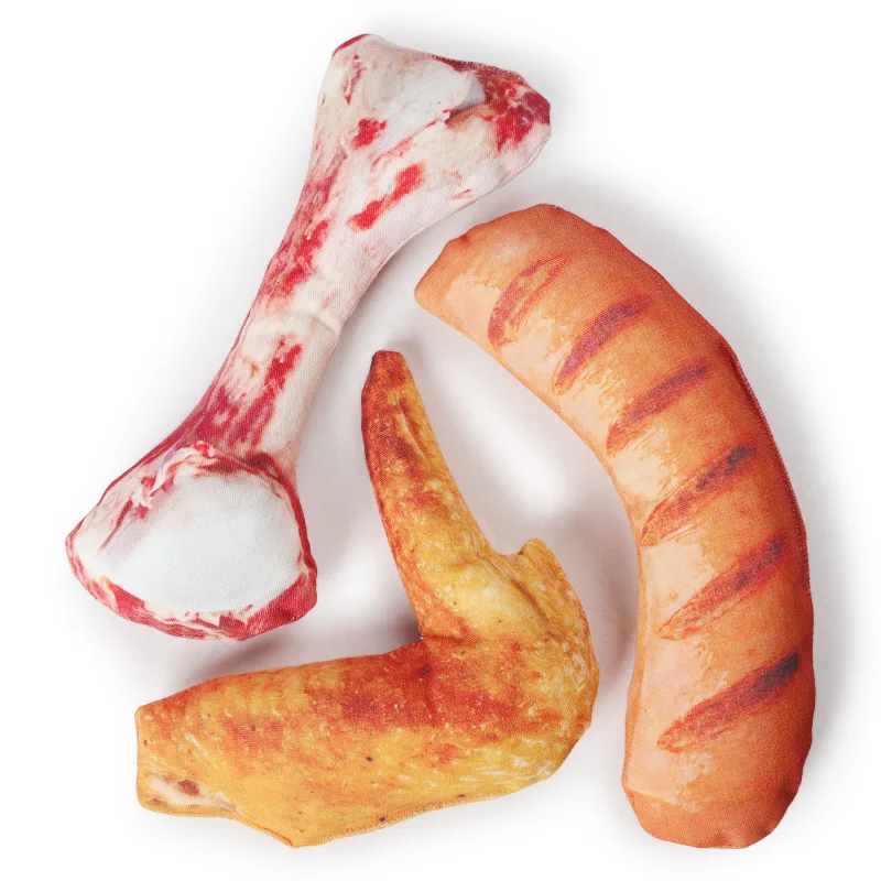 Pet Toys Funny 3D Simulation Dog Soft Plush Canvas Squeaky Toys Bone Chicken Wings Sausage Shape Puppy Sound Toy Tooth Cleaning
Pet Toys Funny 3D Simulation Dog Soft Plush Canvas Squeaky Toys Bone Chicken Wings Sausage Shape Puppy Sound Toy Tooth Cleaning