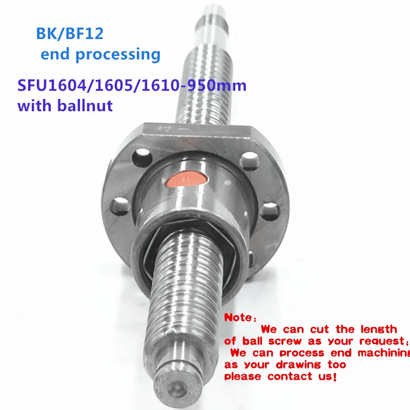 CNC machining screw 1605 RM1605 950mm with end machining +single ball nut SFU1610/SFU1605/1604 ball screw
CNC machining screw 1605 RM1605 950mm with end machining +single ball nut SFU1610/SFU1605/1604 ball screw