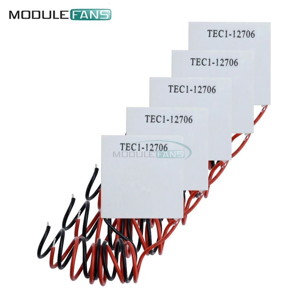 5PCS 12706 TEC1-12706 TEC Thermoelectric Cool Cooler Peltier 12V Semiconductor Refrigeration TEC112706 Heatsink Plate Module
5PCS 12706 TEC1-12706 TEC Thermoelectric Cool Cooler Peltier 12V Semiconductor Refrigeration TEC112706 Heatsink Plate Module