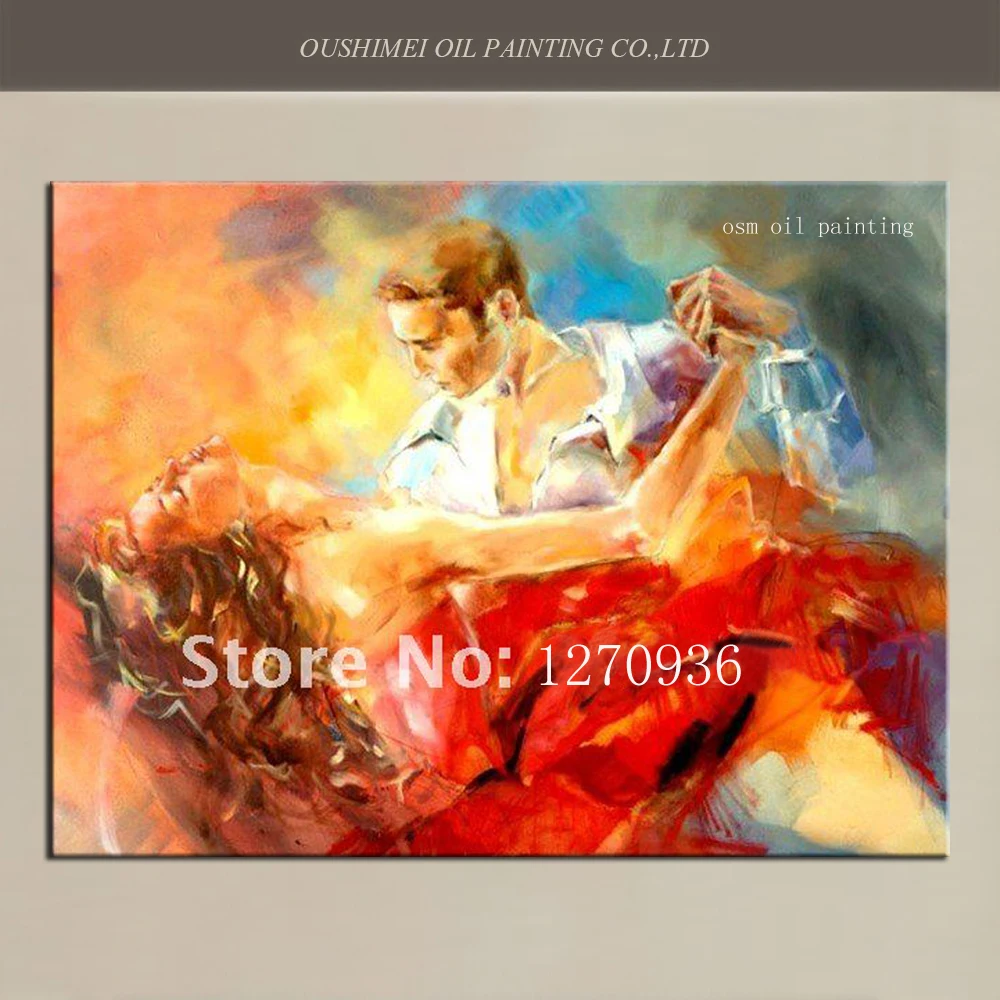 Dancing Tango Oil Painting Handmade High Quality Impression Red Skirt Girl and Man Dancer Figure Painting for Room Decoration
Dancing Tango Oil Painting Handmade High Quality Impression Red Skirt Girl and Man Dancer Figure Painting for Room Decoration