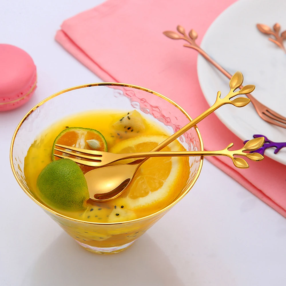 practical Christmas Branch Leaves Spoon/ Fork Stainless Steel Titanium-plated Gold/Sliver Teaspoon Mug Coffee Fruit Spoons Forks
practical Christmas Branch Leaves Spoon/ Fork Stainless Steel Titanium-plated Gold/Sliver Teaspoon Mug Coffee Fruit Spoons Forks