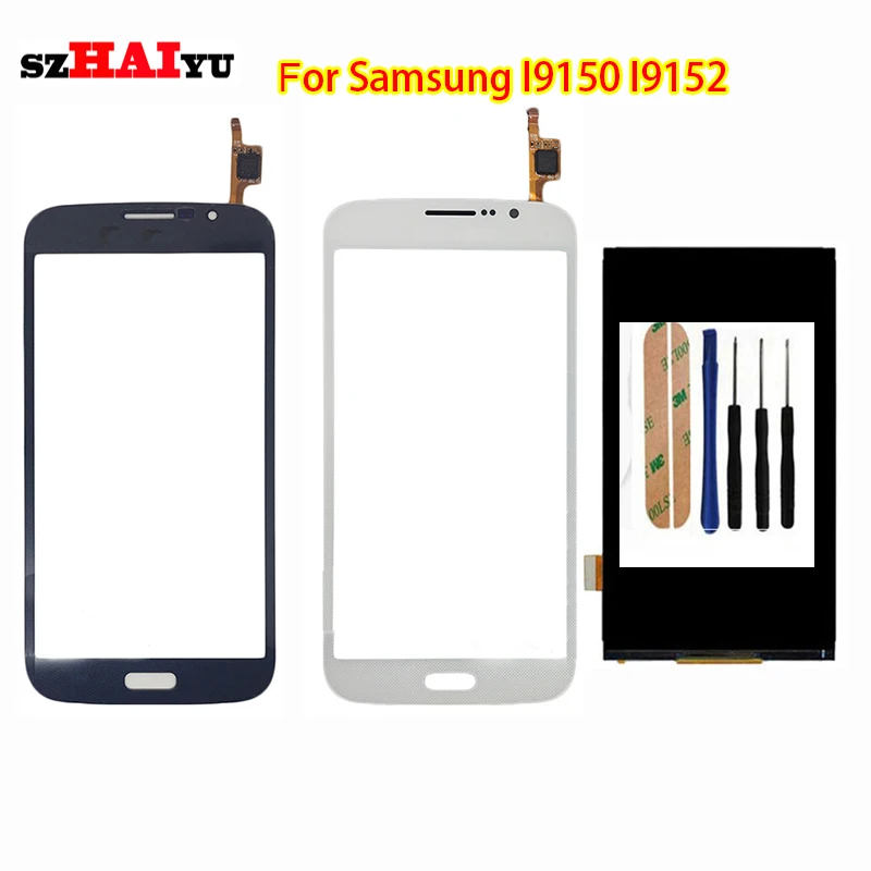 LCD Display + Front Touch Screen Digitizer Glass Panel for Samsung Galaxy Mega i9150 i9152 + Sticker + Free Tools
LCD Display + Front Touch Screen Digitizer Glass Panel for Samsung Galaxy Mega i9150 i9152 + Sticker + Free Tools