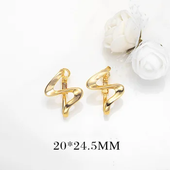 (88) 2PCS 20x24MM 24K Gold Color Plated Brass Fashion Stud Earrings High Quality DIY Jewelry Making Findings
(88) 2PCS 20x24MM 24K Gold Color Plated Brass Fashion Stud Earrings High Quality DIY Jewelry Making Findings