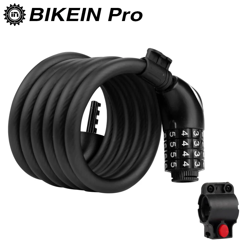 BIKEIN Pro велосипедный стальной проволочный замок с защитой от кражи для велосипеда