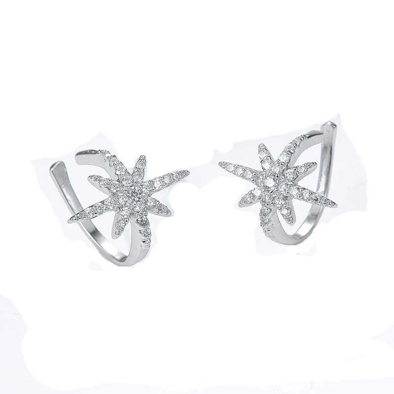 SLJELY 925 Sterling Silver Micro Cubic Zircon Meteorites Star Clip Earrings No Hole Ear Cuff for Women Luxury Jewelry Collection
SLJELY 925 Sterling Silver Micro Cubic Zircon Meteorites Star Clip Earrings No Hole Ear Cuff for Women Luxury Jewelry Collection