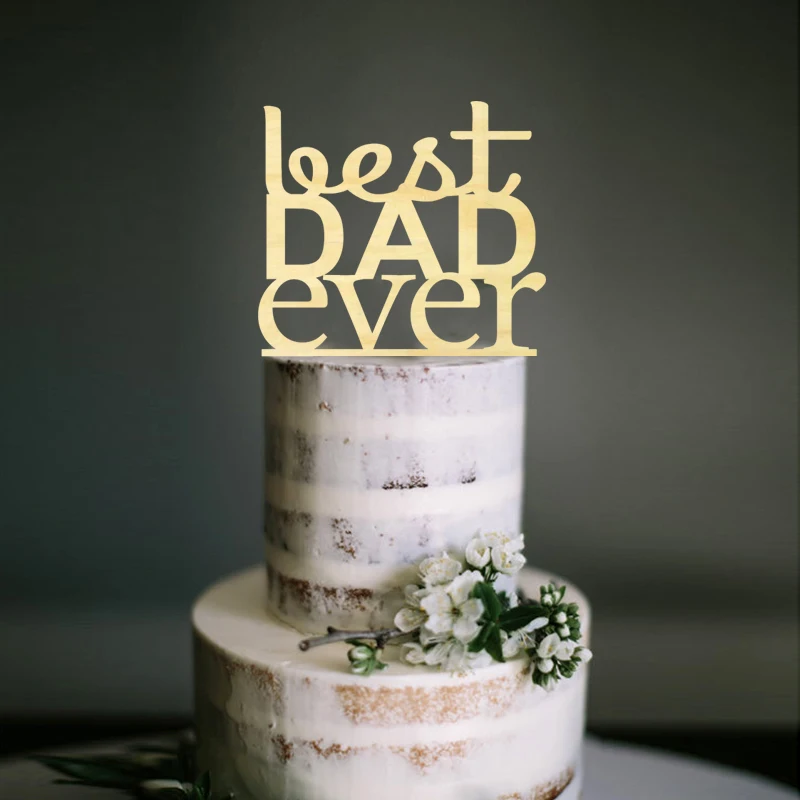 Father's Day Cake Topper - Best Dad Ever! Laser cut wood or acrylic Father's Day decoration for your Father's Day Party
Father's Day Cake Topper - Best Dad Ever! Laser cut wood or acrylic Father's Day decoration for your Father's Day Party