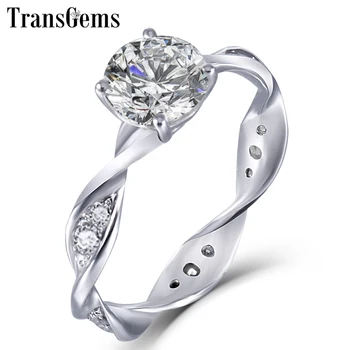 Transgems 14k 585 White Gold 1ct 6.5mm F Color VVS Moissanite Gold Engagement Ring for Women Moissanite Ladies Ring with Accents
Transgems 14k 585 White Gold 1ct 6.5mm F Color VVS Moissanite Gold Engagement Ring for Women Moissanite Ladies Ring with Accents