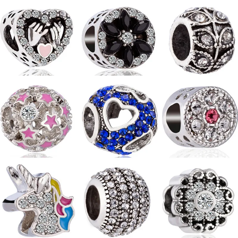 Luxurious Crystal Flower Unicorn Love Heart Charms Beads Fit Pandora Bracelets for Women DIY Jewelry Valentine's Day Present
Luxurious Crystal Flower Unicorn Love Heart Charms Beads Fit Pandora Bracelets for Women DIY Jewelry Valentine's Day Present