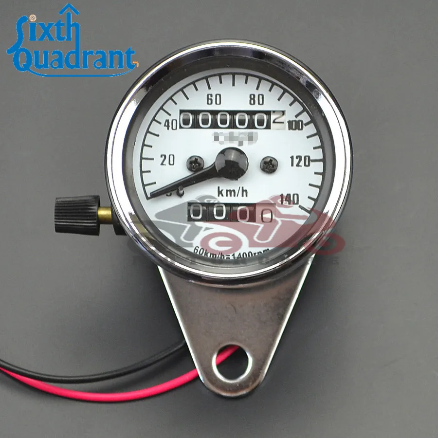 Universal Motorcycle Instruments Chrome Housing White Display Dual Odometer Speedometer Gauge KMH Meter
Universal Motorcycle Instruments Chrome Housing White Display Dual Odometer Speedometer Gauge KMH Meter