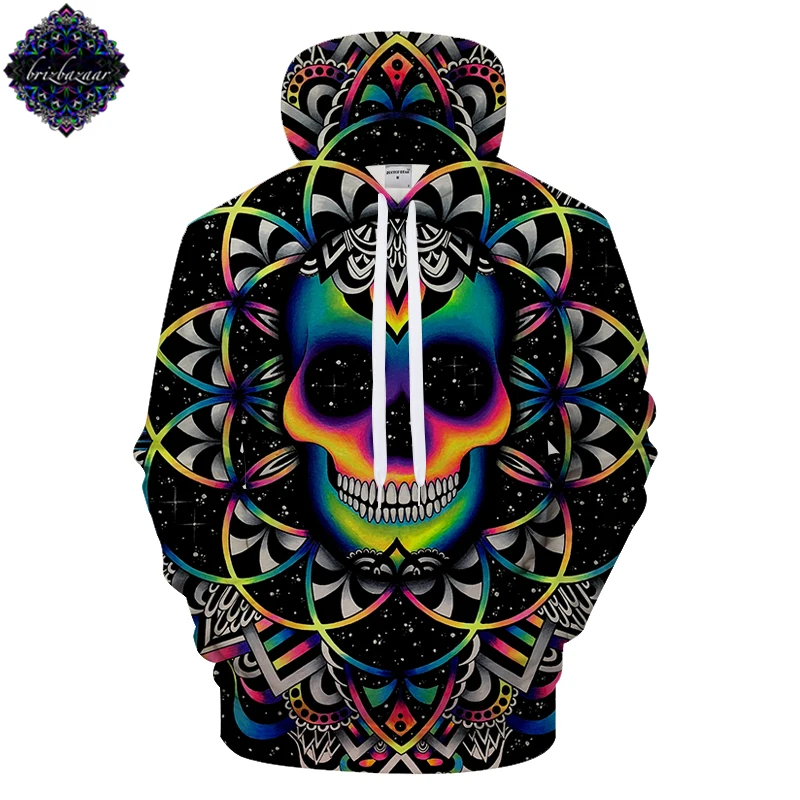 Chaos By Brizbazaar Art 3D Print Hoodies Men Women Skull Hoody Sweatshirt Tops Pullovers Fashion Brand Tracksuits Streetwear New | Мужская