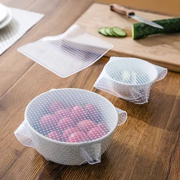 OTHERHOUSE Silicone Warp Clear Stretch Bowls Lids Food Cling Film Sealed Universal Bowl Cover For Food Freshness Keeping
OTHERHOUSE Silicone Warp Clear Stretch Bowls Lids Food Cling Film Sealed Universal Bowl Cover For Food Freshness Keeping