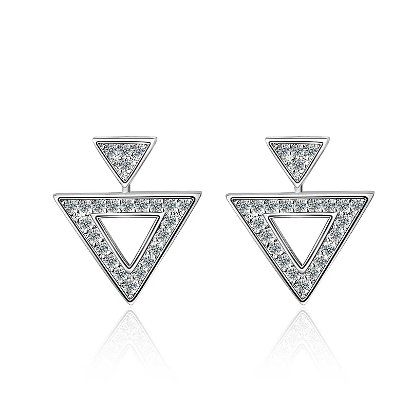 Elegant triangle shiny cz zircon 925 sterling silver ladies`stud earrings jewelry for women anti allergy wholesale student girls
Elegant triangle shiny cz zircon 925 sterling silver ladies`stud earrings jewelry for women anti allergy wholesale student girls
