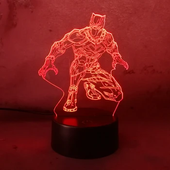 Marvel Hot Movie Superhero Black Panther Action Figure 3D Table Lamp LED Night Lights Child Boy Decor Lamp Holiday Xmas Gifts
Marvel Hot Movie Superhero Black Panther Action Figure 3D Table Lamp LED Night Lights Child Boy Decor Lamp Holiday Xmas Gifts