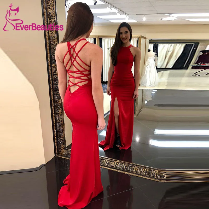 Robe De Soiree Mermaid Evening Dress Long 2019 Backless Evening Gown Side Slit Formal Dress Women Elegant Party Dresses
Robe De Soiree Mermaid Evening Dress Long 2019 Backless Evening Gown Side Slit Formal Dress Women Elegant Party Dresses
