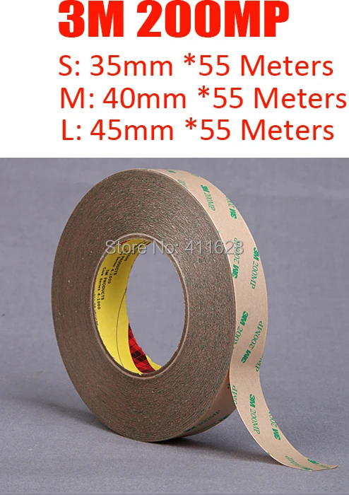 1x Original New 35mm (or 40mm/45mm)*55M High Temperature Resist, Waterproof, Strong Adhesion, 3M 200MP Clear Tape
1x Original New 35mm (or 40mm/45mm)*55M High Temperature Resist, Waterproof, Strong Adhesion, 3M 200MP Clear Tape
