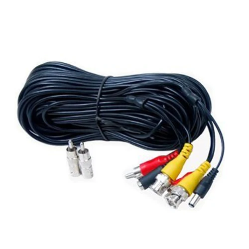 

50ft Feet Pre-made All-in-One Audio Video Power CCTV Security Camera Cable with BNC RCA Adapters 1JC