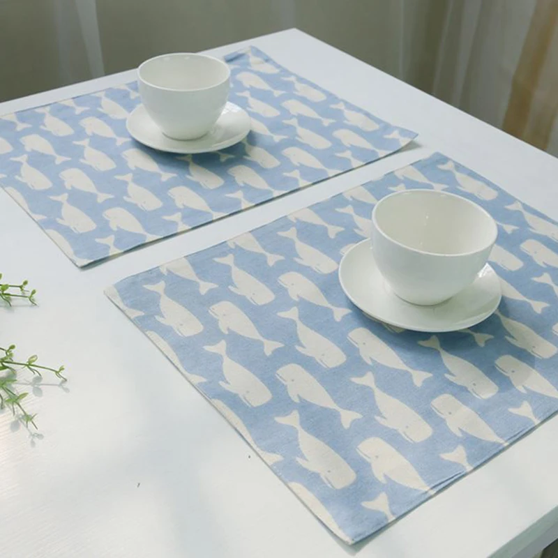 New Fashion Cotton Linen Pink Blue Whale Printed Dining Table Placemat Kitchen Tool Tableware Pad Coaster Coffee Tea Place Mat
New Fashion Cotton Linen Pink Blue Whale Printed Dining Table Placemat Kitchen Tool Tableware Pad Coaster Coffee Tea Place Mat
