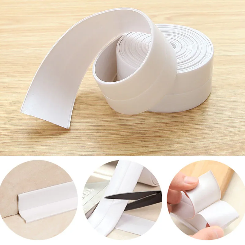 Practical Waterproof Mold Proof Tapes PVC Material Durable Kitchen Bathroom Wall Gap Corner Sealing Tape 3.2m*3.8/2.2cm
Practical Waterproof Mold Proof Tapes PVC Material Durable Kitchen Bathroom Wall Gap Corner Sealing Tape 3.2m*3.8/2.2cm