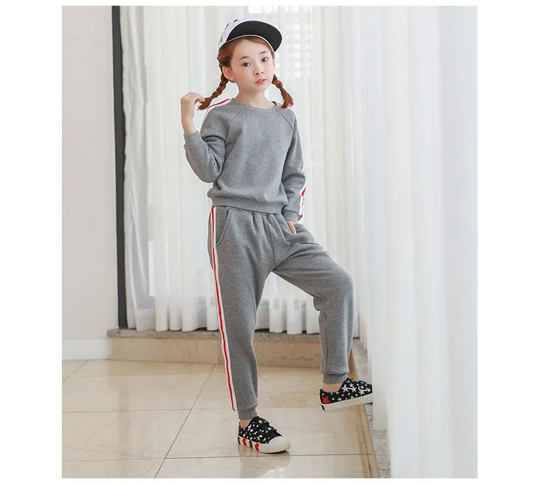 fleece big girl clothes set autumn winter children's sports suits long sleeve sweatshirts and long pants clothing sets girl 2017  4 5 6 7 8 9 10 11 12 13 14 15 years little big girls  sports wear tracksuit children sets girlte (9)