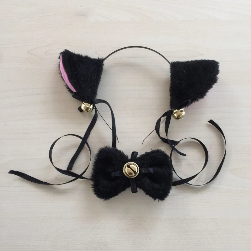 1 Set LOVELIVE Cospaly Cute Kawail Cartoon Cat Tie And Cat Ears Bow With Bell Cat Neko Hairbands Ears Set Maid Lolita Plush FX
1 Set LOVELIVE Cospaly Cute Kawail Cartoon Cat Tie And Cat Ears Bow With Bell Cat Neko Hairbands Ears Set Maid Lolita Plush FX