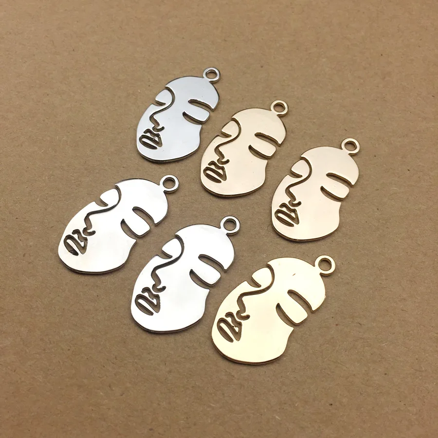 10pcs 30x18mm Korean design jewelry accessories gold abstract face charms makeup NECKLACE EARRINGS PENDANT HANDMADE DIY material
10pcs 30x18mm Korean design jewelry accessories gold abstract face charms makeup NECKLACE EARRINGS PENDANT HANDMADE DIY material