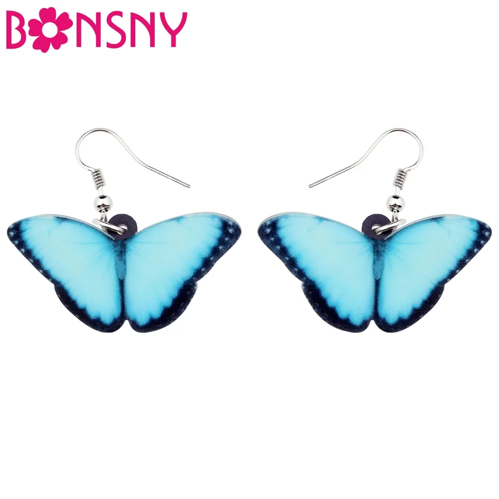 Bonsny Acrylic Tropic Blue Morpho Butterfly Earrings Big Dangle Drop Fashion Jewelry For Women Girl Ladies Gift Summer Accessory
Bonsny Acrylic Tropic Blue Morpho Butterfly Earrings Big Dangle Drop Fashion Jewelry For Women Girl Ladies Gift Summer Accessory