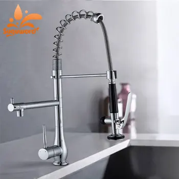 Suguword Spring Kitchen Faucet Deck Mounted Crane Single Handle one Hole Mixer Tap pull down Spout
Suguword Spring Kitchen Faucet Deck Mounted Crane Single Handle one Hole Mixer Tap pull down Spout
