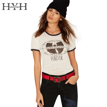 HYH HAOYIHUI Letter Print Fashion T-shirt Women O-neck Short Sleeve Loose Casual Tops Brief Style Soft Basic Female Tees Women
HYH HAOYIHUI Letter Print Fashion T-shirt Women O-neck Short Sleeve Loose Casual Tops Brief Style Soft Basic Female Tees Women