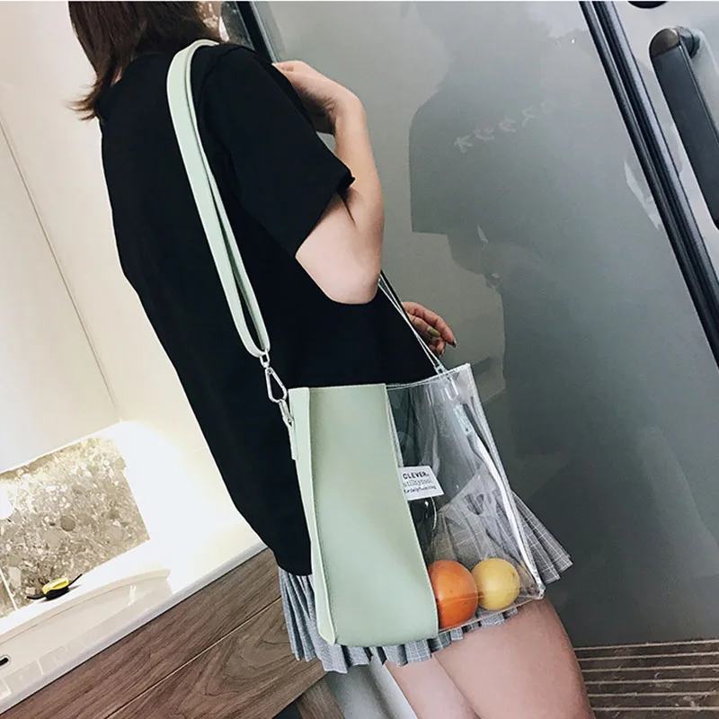 Women Transparent PVC Crossbody bag Women Jelly Waterproof Handbag Large Capacity Shopping Beach Shoulder Bag
Women Transparent PVC Crossbody bag Women Jelly Waterproof Handbag Large Capacity Shopping Beach Shoulder Bag