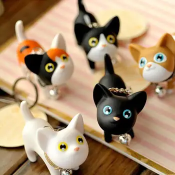 Fashion Cute Cartoon Cat Pendant Key Rings Kitten Cat Key Chain Shake Head Bell Car Bag Keychains Creative
Fashion Cute Cartoon Cat Pendant Key Rings Kitten Cat Key Chain Shake Head Bell Car Bag Keychains Creative