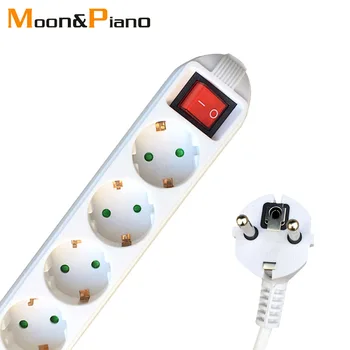 3/4/5/6 EU Outlet Extension Plug Sockets AC Power Charger Wall Socket Plug Mains Lead Strip Adapter With Extension Cable Switch
3/4/5/6 EU Outlet Extension Plug Sockets AC Power Charger Wall Socket Plug Mains Lead Strip Adapter With Extension Cable Switch