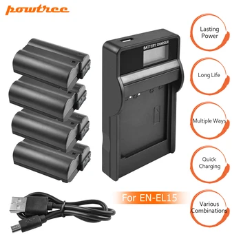 4X EN-EL15 ENEL15 EN EL15 Camera Battery+LCD Battery Charger for Nikon D500,D600,D610,D750,D7000,D7100,D7200,D800,D850,D810A L30 
4X EN-EL15 ENEL15 EN EL15 Camera Battery+LCD Battery Charger for Nikon D500,D600,D610,D750,D7000,D7100,D7200,D800,D850,D810A L30