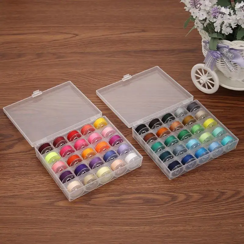 50pcs Colorful Sewing Threads+50 Grids Clear Plastic Sewing Machine Bobbins Embroidery Pre-wound Bobbins Thread kit
50pcs Colorful Sewing Threads+50 Grids Clear Plastic Sewing Machine Bobbins Embroidery Pre-wound Bobbins Thread kit