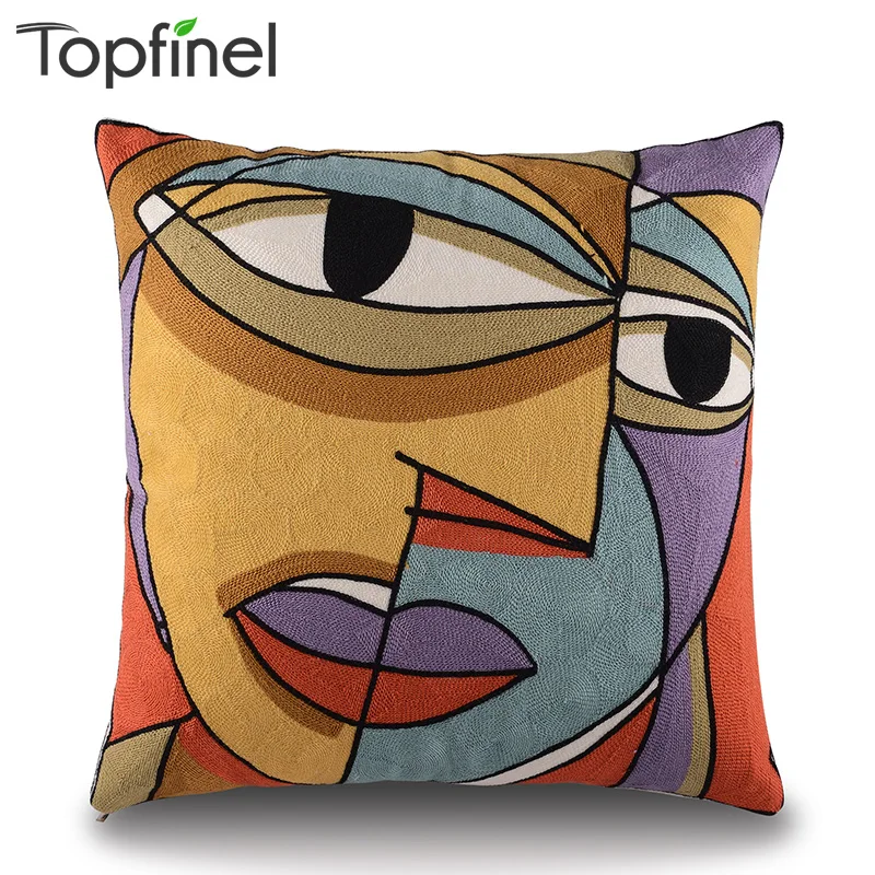 Topfinel Cushion Cover Picasso Embroidered Decorative Throw Pillowcases Cotton Creative Decoration for Home Sofa Car Covers
Topfinel Cushion Cover Picasso Embroidered Decorative Throw Pillowcases Cotton Creative Decoration for Home Sofa Car Covers