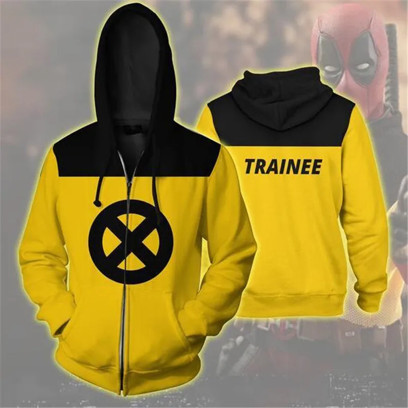 Толстовка с капюшоном Marvel Movie Around Deadpool 2 модная мужская и женская куртка на молнии