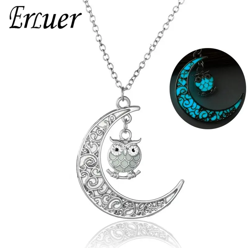 Glow In The Dark Animal Hollow Moon And Owl Luminous Pendant Necklaces Halloween gift For Men Women Children Charm Necklace
Glow In The Dark Animal Hollow Moon And Owl Luminous Pendant Necklaces Halloween gift For Men Women Children Charm Necklace