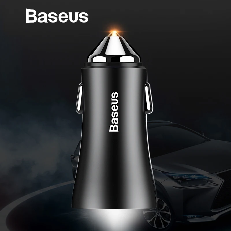 Baseus Dual USB Car Charger For iPhone XS Samsung Mobile Phone Charger Car Cigar Lighter Tablet GPS Travel Adapter Phone Charger
Baseus Dual USB Car Charger For iPhone XS Samsung Mobile Phone Charger Car Cigar Lighter Tablet GPS Travel Adapter Phone Charger