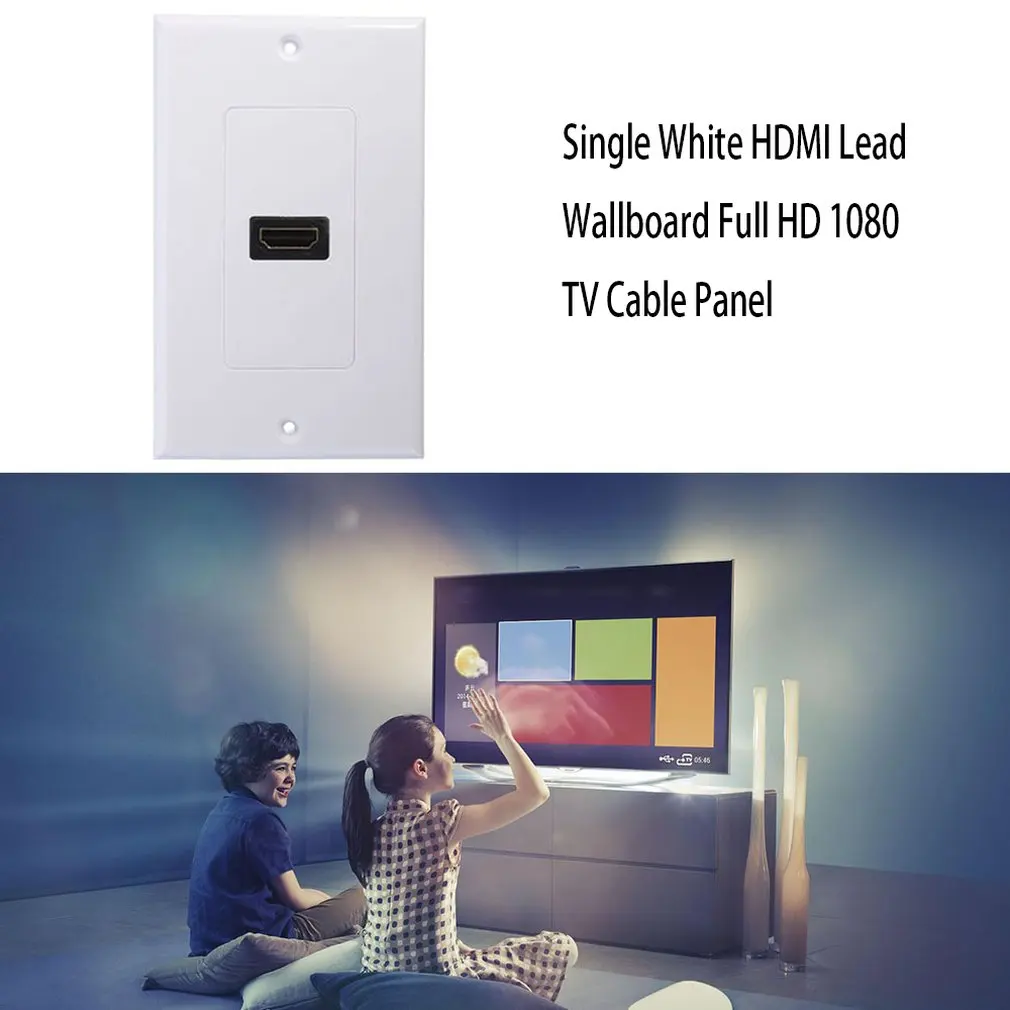 Single Connection Port White Hdmi Lead Wall Plate Full Hd 1080 Tv Cable Faceplate Practical Socket Connector
Single Connection Port White Hdmi Lead Wall Plate Full Hd 1080 Tv Cable Faceplate Practical Socket Connector