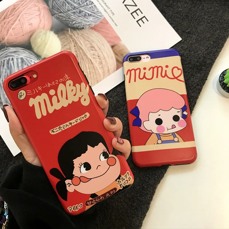 Japanese Kawaii girls Milk style Phone Case For coque iphone 7 8 6 s Plus strawberry milk silicone case for iphone cover XS XR X
Japanese Kawaii girls Milk style Phone Case For coque iphone 7 8 6 s Plus strawberry milk silicone case for iphone cover XS XR X