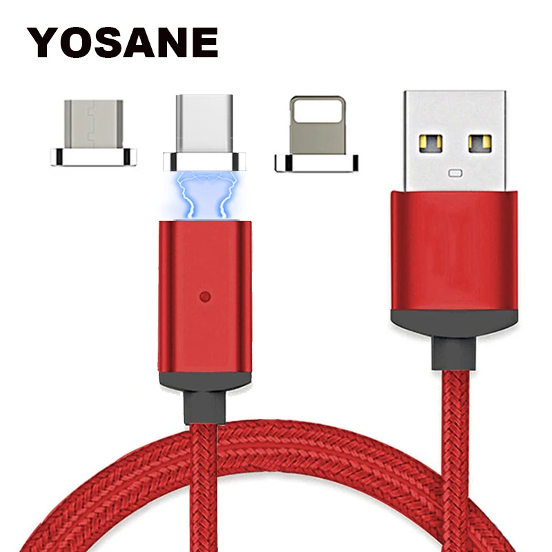 3 in 1 Magnetic Charger Cable USB Type-C/Micro USB/IOS Charging Data Cord With 3 Adapters for iPhone Android Phone Mobile Wire
3 in 1 Magnetic Charger Cable USB Type-C/Micro USB/IOS Charging Data Cord With 3 Adapters for iPhone Android Phone Mobile Wire