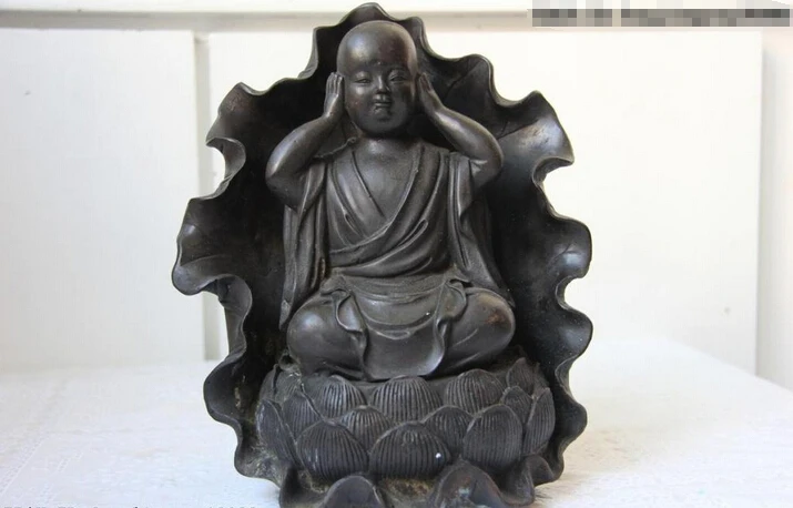 fast shipping USPS to USA S0574 Chinese Buddhism Copper Bronze Sit lotus flower boy Buddhist monk Buddha Statue
fast shipping USPS to USA S0574 Chinese Buddhism Copper Bronze Sit lotus flower boy Buddhist monk Buddha Statue