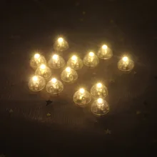 100pcs 따뜻한 화이트 라운드 공 led 풍선 조명 미니 플래시 램프 파티 크리스마스 웨딩 초 롱 장식 핑크, 옐로(China)