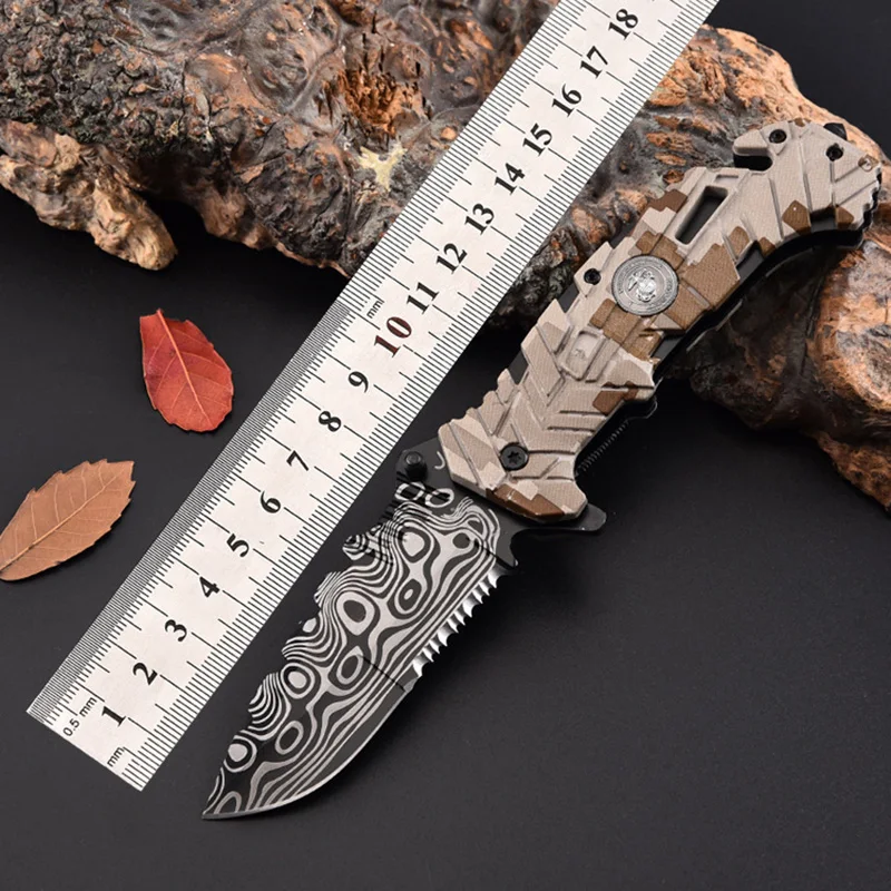 57HRC Desert Camouflage Multi-function Folding Knife Tactical Outdoor Camping Hunting Fishing Knives Pocket Survival Jackknife
57HRC Desert Camouflage Multi-function Folding Knife Tactical Outdoor Camping Hunting Fishing Knives Pocket Survival Jackknife