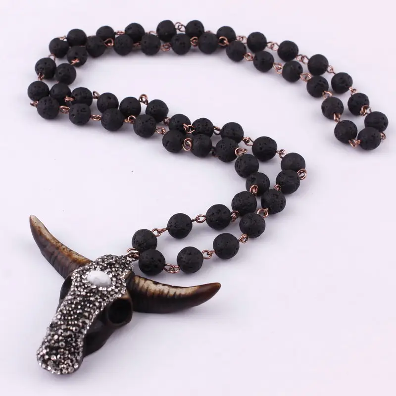 ZWPON Fashion Black Lava Stones Long Statement Necklace Bohemian Tribal Jewelry Ox Horn Moon Pendant Necklace For Women Jewelry
ZWPON Fashion Black Lava Stones Long Statement Necklace Bohemian Tribal Jewelry Ox Horn Moon Pendant Necklace For Women Jewelry