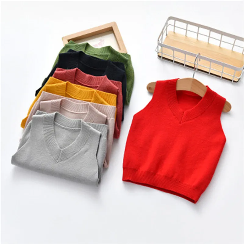 2019 Winter New School Kids Sweater Pullover Knitted Vests For Girls V-neck Fleece Vest Boy Casual Sleeveless Vest Sweater A3680
2019 Winter New School Kids Sweater Pullover Knitted Vests For Girls V-neck Fleece Vest Boy Casual Sleeveless Vest Sweater A3680