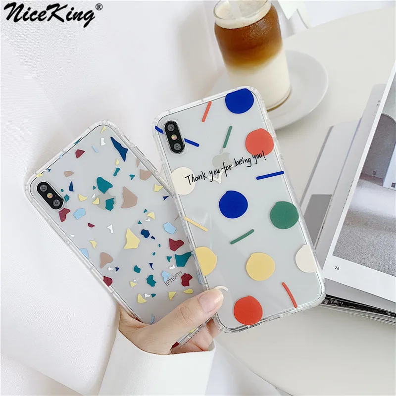 Niceking Phone Cases For iPhone 6 6s 7 8 Plus X XR XS MAX Fashion Cartoon Colour Wave Point Clear Soft TPU For iPhone X Cover
Niceking Phone Cases For iPhone 6 6s 7 8 Plus X XR XS MAX Fashion Cartoon Colour Wave Point Clear Soft TPU For iPhone X Cover