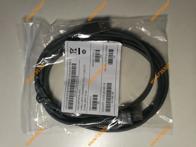 brand new 2m USB cable for LS1203 LS2208 LS2208AP LS4208 LS4278 DS4208 DS4308 DS6878 DS9208 DS9808 DS6707 DS6708 Barcode scanner
brand new 2m USB cable for LS1203 LS2208 LS2208AP LS4208 LS4278 DS4208 DS4308 DS6878 DS9208 DS9808 DS6707 DS6708 Barcode scanner