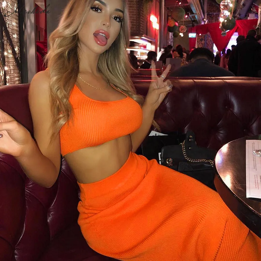 Macheda Fashion Soild 2 Pieces Set Women Sexy Summer Casual Evening Party Club Short Camisole And Mid-Calf Skirt 2 Pcs Set New
Macheda Fashion Soild 2 Pieces Set Women Sexy Summer Casual Evening Party Club Short Camisole And Mid-Calf Skirt 2 Pcs Set New