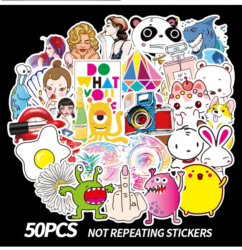 50Pcs Kawaii Cartoon Reflective Light Sticker Luggage Laptop Guitar DIY Photo Albums Surfboard Skateboard Bicycle Fridge Sticker
50Pcs Kawaii Cartoon Reflective Light Sticker Luggage Laptop Guitar DIY Photo Albums Surfboard Skateboard Bicycle Fridge Sticker