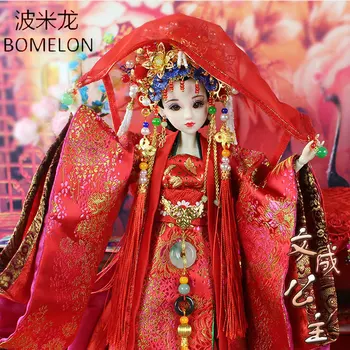 Handmade Chinese Bride Dolls Tang Princess Wencheng Ancient Costume Articulated 1/6 Bjd Jointed Doll Toys Girls Birthday Gift
Handmade Chinese Bride Dolls Tang Princess Wencheng Ancient Costume Articulated 1/6 Bjd Jointed Doll Toys Girls Birthday Gift